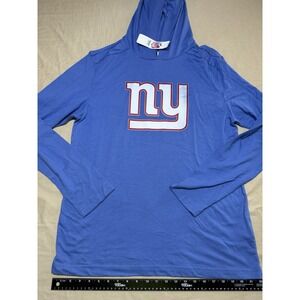 Men's New York Giants Hooded Long Sleeve T-Shirt Men Size Large NWT